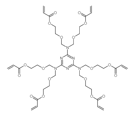 2-Propenoicacid, 1,1',1'',1''',1'''',1'''''-[1,3,5-triazine-2,4,6-triyltris[nitrilobis(methyleneoxy-2,1-ethanediyl)]] ester Structure