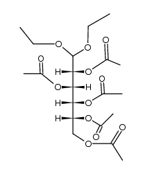 2,3,4,5,6-penta-O-acetyl-D-glucose diethyl acetal Structure