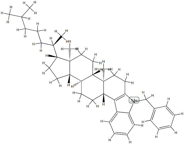 1'-Phenylmethyl-1'H-5α-cholest-3-eno[3,4-b]indole structure