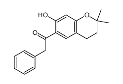 1-(7-hydroxy-2,2-dimethyl-chroman-6-yl)-2-phenyl-ethanone Structure