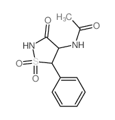 Acetamide,N-(1,1-dioxido-3-oxo-5-phenyl-4-isothiazolidinyl)-, cis- (9CI) structure