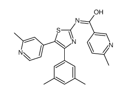 N-[4-(3,5-dimethylphenyl)-5-(2-methylpyridin-4-yl)-1,3-thiazol-2-yl]-6-methylpyridine-3-carboxamide Structure