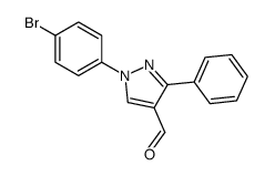 1-(4-Bromophenyl)-3-phenyl-1H-pyrazole-4-carboxaldehyde结构式