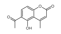 6-acetyl-5-hydroxy-4-methyl-coumarin Structure