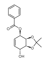 (3aR,4R,7R,7aS)-3a,4,7,7a-tetrahydro-2,2-dimethyl-1,3-benzodioxole-4,7-diol 4-monobenzoate Structure