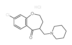 10-chloro-5-(1-piperidylmethyl)-2-oxabicyclo[5.4.0]undeca-8,10,12-trien-6-one结构式