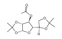 3-O-乙酰基-1,2:5,6-二-O-异亚丙基A-D-呋喃半乳糖结构式
