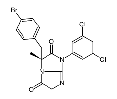 (5R)-5-[(4-bromophenyl)methyl]-7-(3,5-dichlorophenyl)-5-methyl-2H-imidazo[1,2-a]imidazole-3,6-dione Structure
