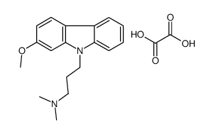 2-hydroxy-2-oxoacetate,3-(2-methoxycarbazol-9-yl)propyl-dimethylazanium Structure