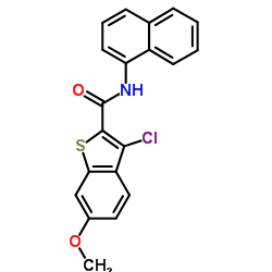 3-Chloro-6-methoxy-N-(1-naphthyl)-1-benzothiophene-2-carboxamide Structure