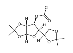 O3-chlorocarbonyl-O1,O2,O5,O6-diisopropylidene-α-D-glucofuranose结构式