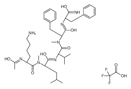 Acetyl-(N-Me-Leu17,N-Me-Phe19)-Amyloid β-Protein (16-20) amide trifluoroacetate salt Structure