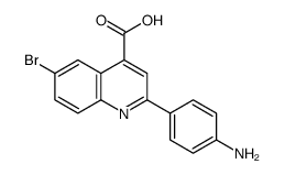 2-(4-aminophenyl)-6-bromoquinoline-4-carboxylic acid结构式