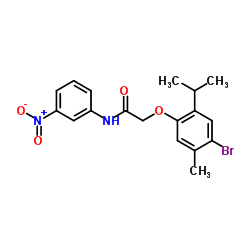 2-(4-Bromo-2-isopropyl-5-methylphenoxy)-N-(3-nitrophenyl)acetamide结构式