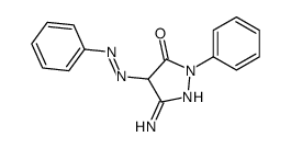 5-amino-2-phenyl-4-phenyldiazenyl-4H-pyrazol-3-one Structure