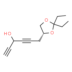 1,4-Hexadiyn-3-ol,6-[(4R)-2,2-diethyl-1,3-dioxolan-4-yl]-(9CI)结构式