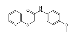 N-(4-methoxyphenyl)-2-pyridin-2-ylsulfanylacetamide结构式
