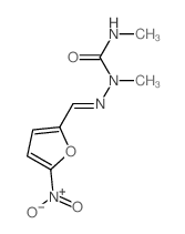 1,3-dimethyl-1-[(5-nitro-2-furyl)methylideneamino]urea结构式
