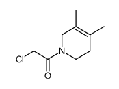 Pyridine, 1-(2-chloro-1-oxopropyl)-1,2,3,6-tetrahydro-4,5-dimethyl- (9CI) Structure