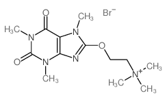 trimethyl-[2-(1,3,7-trimethyl-2,6-dioxo-purin-8-yl)oxyethyl]azanium结构式