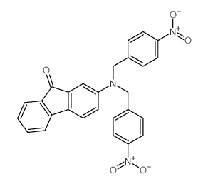 2-[bis[(4-nitrophenyl)methyl]amino]fluoren-9-one结构式