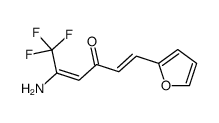 (1E,4Z)-5-amino-6,6,6-trifluoro-1-(furan-2-yl)hexa-1,4-dien-3-one结构式