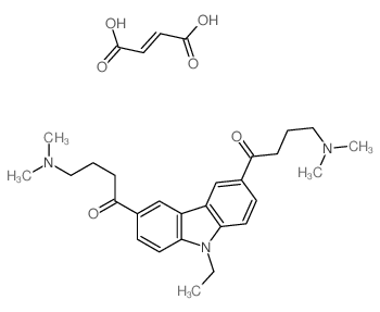 but-2-enedioic acid; 4-dimethylamino-1-[6-(4-dimethylaminobutanoyl)-9-ethyl-carbazol-3-yl]butan-1-one structure