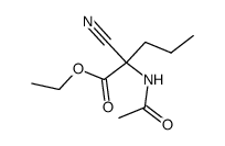 2-acetylamino-2-cyano-valeric acid ethyl ester Structure