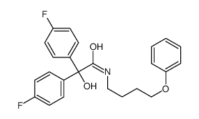 2,2-bis(4-fluorophenyl)-2-hydroxy-N-(4-phenoxybutyl)acetamide Structure