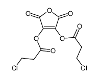 [4-(3-chloropropanoyloxy)-2,5-dioxofuran-3-yl] 3-chloropropanoate结构式