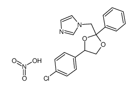 1-[4-(4-Chloro-phenyl)-2-phenyl-[1,3]dioxolan-2-ylmethyl]-1H-imidazole; compound with nitric acid Structure