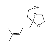 2-[2-(4-methylpent-3-enyl)-1,3-dioxolan-2-yl]ethanol结构式