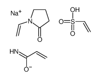 sodium,ethenesulfonate,1-ethenylpyrrolidin-2-one,prop-2-enamide Structure