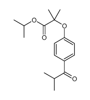 propan-2-yl 2-methyl-2-[4-(2-methylpropanoyl)phenoxy]propanoate Structure