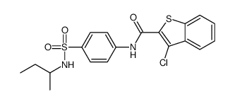 Benzo[b]thiophene-2-carboxamide, 3-chloro-N-[4-[[(1-methylpropyl)amino]sulfonyl]phenyl]- (9CI) structure