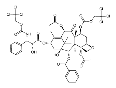 3'-N-debenzoyl-3'-N-Troc-7-Troc-paclitaxel结构式