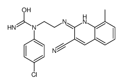 (9CI)-N-(4-氯苯基)-N-[2-[(3-氰基-8-甲基-2-喹啉)氨基]乙基]-脲结构式