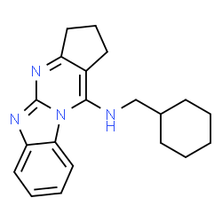 1H-Cyclopenta[4,5]pyrimido[1,2-a]benzimidazol-11-amine,N-(cyclohexylmethyl)-2,3-dihydro-(9CI) Structure