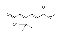 3-tert-butyl-6-methoxy-6-oxohexa-2,4-dienoate Structure