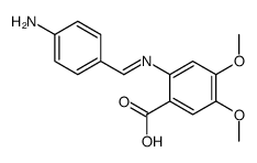 2-[(4-aminophenyl)methylideneamino]-4,5-dimethoxybenzoic acid Structure