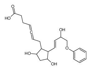 9 alpha,11 alpha,15 alpha-trihydroxy-16-phenoxy-17,18,19,20-tetranorprosta-4,5,13-trienoic acid structure