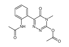 3-acetoxy-6-(2-acetylamino-phenyl)-4-methyl-4H-[1,2,4]triazin-5-one结构式