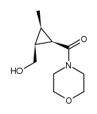 (1R,2S,3R)-2-hydroxymethyl-3-methyl-1-(morpholino)carbonylcyclopropane结构式