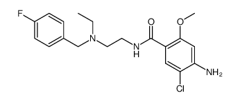 N-[2-(n'-ethyl-N'-p-fluorophenylmethylamino)ethyl]-4-amino-5-chloro-2-methoxybenzamide结构式