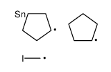 dicyclopentyl(iodomethyl)stannane结构式