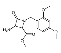 cis-3-amino-1-(2,4-dimethoxybenzyl)-4-methoxycarbonyl-2-azetidinone结构式