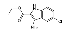 3-氨基-5-氯-1H-吲哚-2-羧酸乙酯结构式