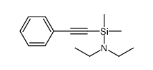 N-[dimethyl(2-phenylethynyl)silyl]-N-ethylethanamine结构式