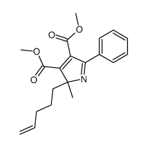 2-methyl-2-pent-4-enyl-5-phenyl-2H-pyrrole-3,4-dicarboxylic acid dimethyl ester Structure