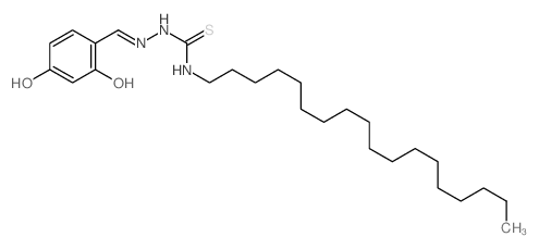 Hydrazinecarbothioamide,2-[(2,4-dihydroxyphenyl)methylene]-N-octadecyl- structure